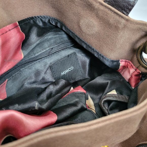 Canvas Mimco Brown Beaded Shoulder Bag - Picture 8 of 10